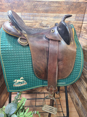 16.5" Down Under Western Stock Saddle w/ Dressage Billits 4"