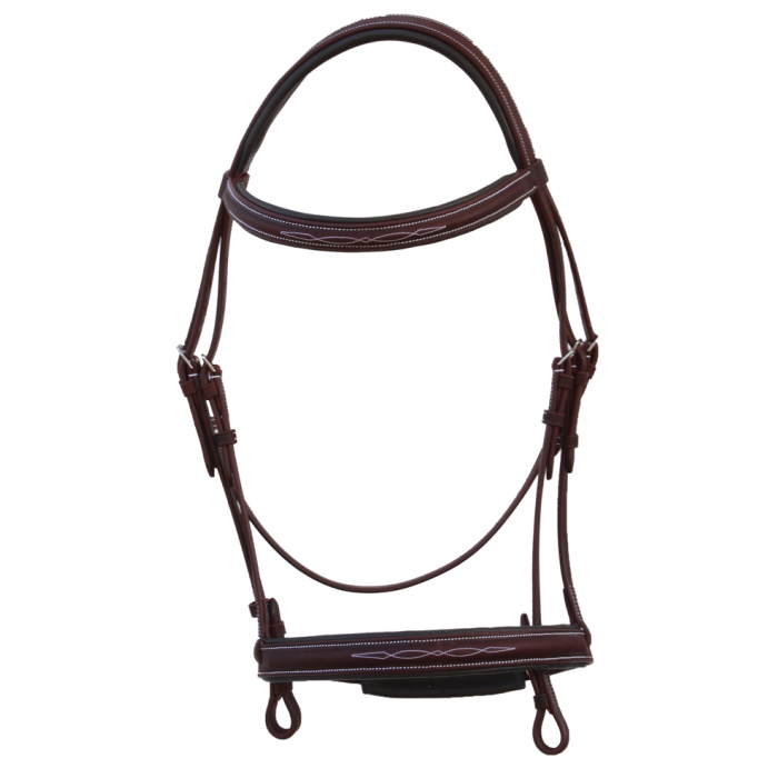 PADDED FANCY STITCH SNAFFLE BRIDLE